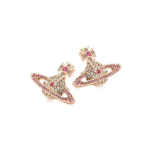 Vivienne Westwood Metal Stud Earrings Women's Pink Вивьен Вествуд Металл Серьги-гвоздики Женские Розовый