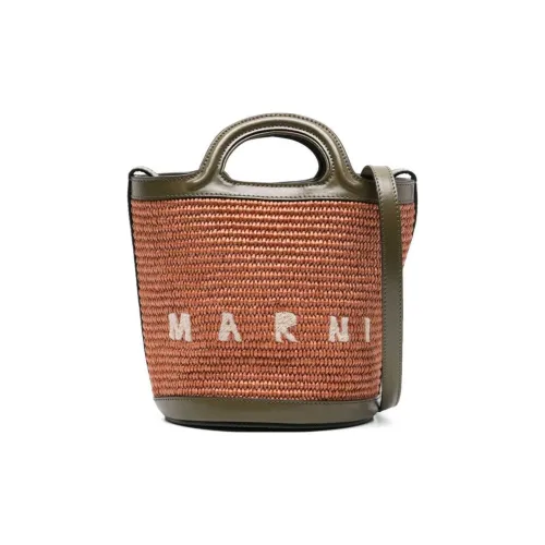 MARNI TROPICALIA Телячья кожа с тканевым материалом ведрообразная сумка сумка через плечо сумка маленькая женская