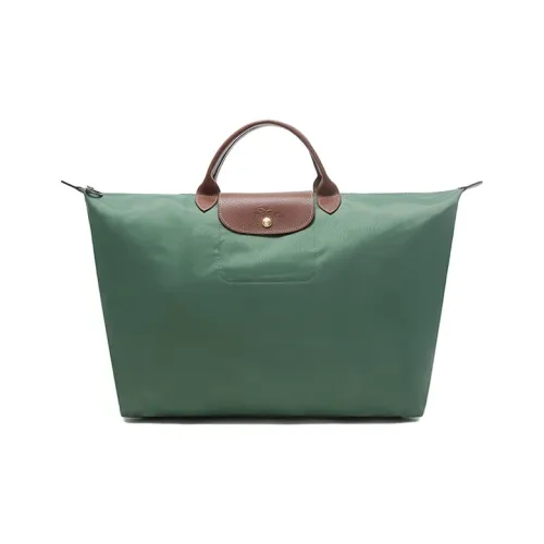LONGCHAMP Ткань Путешественная Сумка Пельмени Сумка Большая Женская Шалфейно-Зеленая
