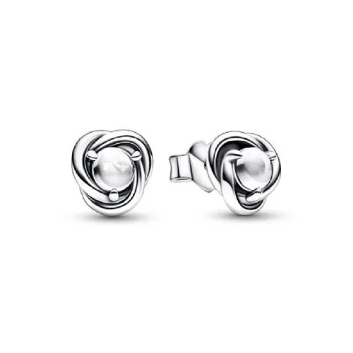Pandora Серебряные серьги-гвоздики Women's Silver