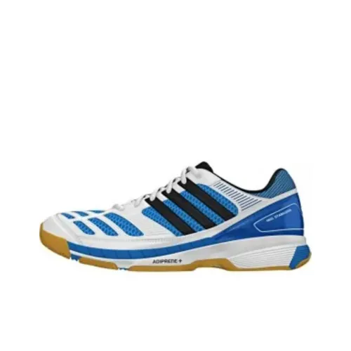 Adidas Bt Feather Амортизация Износостойкая Низкая Обувь для Бадминтона Унисекс Синяя Белая