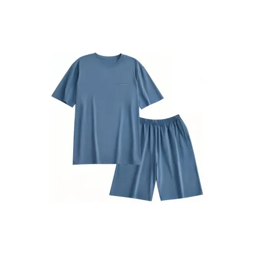 Peninsula City Пижамный комплект Мужской ручной работы синий