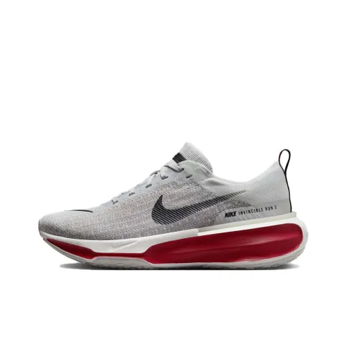 Nike Invincible 3 Амортизация Противоскользящее покрытие Поддержка Низкий топ Спринт Беговые кроссовки Мужской Серый Красный