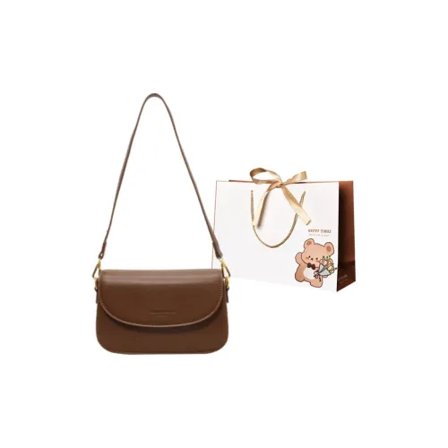 ERANGBEAR ПУ (полиуретан) Маленькая квадратная сумка через плечо Стандартная унисекс Коричневый Черный Розовый Экрю