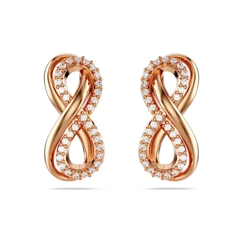 Swarovski Кубический цирконий покрытие розовым золотом серьги-гвоздики женские розовое золото