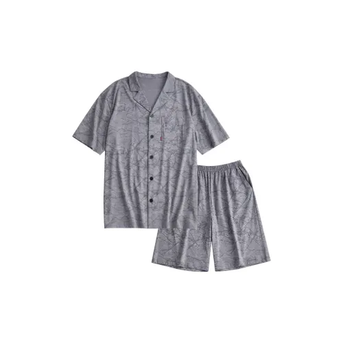 Peninsula City Пижамный комплект Мужской голубо-серый