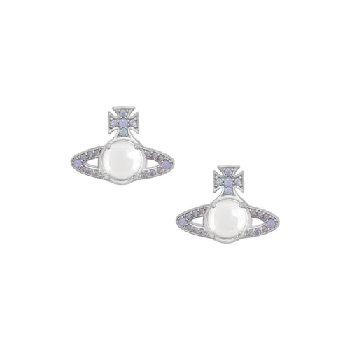 Вивьен Вествуд Brass Stud Серьги Женские Серебряные