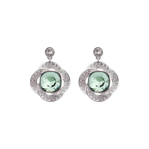 Swarovski Искусственный хрусталь Серьги-гвоздики Зеленый Женские