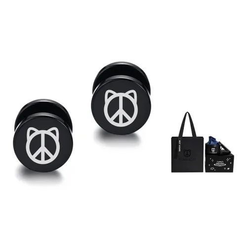PEACE & CAT Титановые серьги-гвоздики унисекс