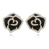 Серьги-гвоздики "Камелия" (Золото)