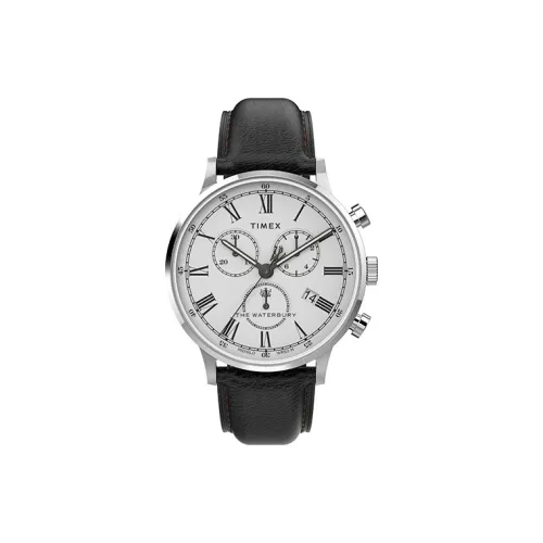 TIMEX WATERBURY Collection Мужские часы Кварцевый механизм Кожаный ремешок Белый циферблат TW2U88100