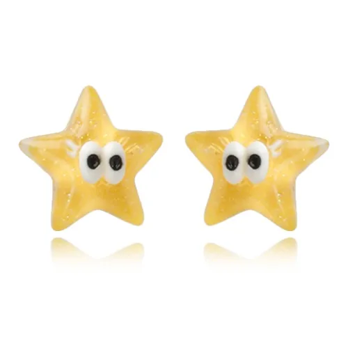 MUYAN Смола Желтые Серьги-звезды Женские