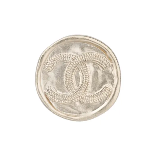 CHANEL Round Cake Металлические серьги-гвоздики золотые женские