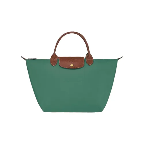 LONGCHAMP Le Pliage Полиамид Холст с кожей Комбинированный Пельмени Сумка Средний Женская Шалфейная