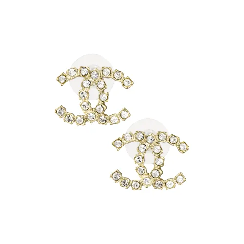 CHANEL Металлические серьги-гвоздики золотые женские