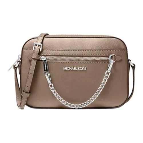 MICHAEL KORS Jet Set Saffiano кожа через плечо сумка большая женская умбра