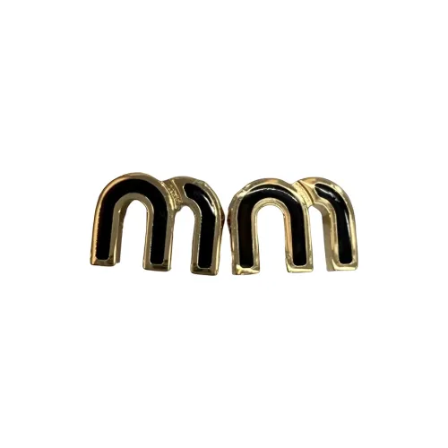 MIU MIU Медные серьги-гвоздики женские