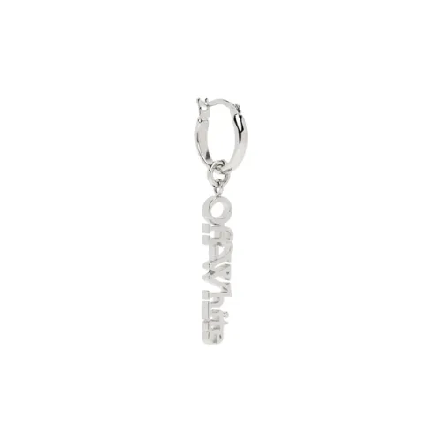 Off Белый Brass Earrings Мужской