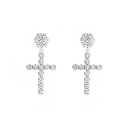 ICEGIANT 925 Белый Грибная игла Серьги-гвоздики Унисекс