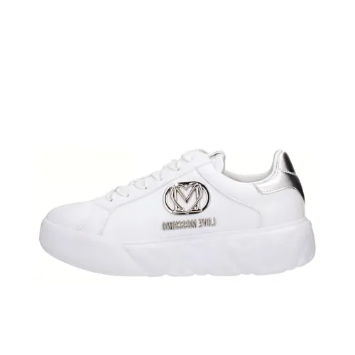 LOVE MOSCHINO Низкие кроссовки для скейтбординга Женские Белые