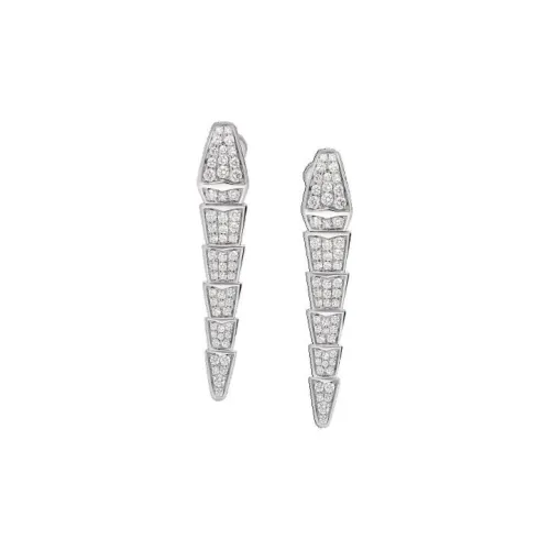 BVLGARI Serpenti Viper Серьги Серьги Serpenti Viper, Белое Золото 18 Карат, Сплошное Бриллиантовое Паве