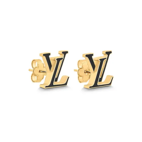 LOUIS VUITTON ICONIC Серьги-гвоздики Женские Черный Золото