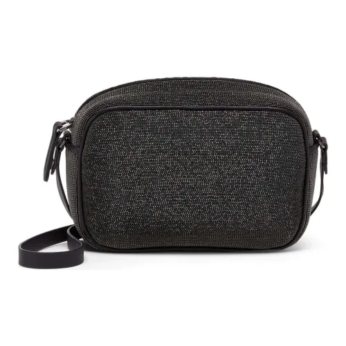 BRUNELLO CUCINELLI Сумка через плечо из телячьей кожи женская угольно-серый