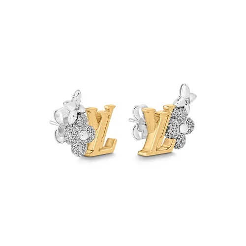 LOUIS VUITTON Серьги-гвоздики из металла женские золотые
