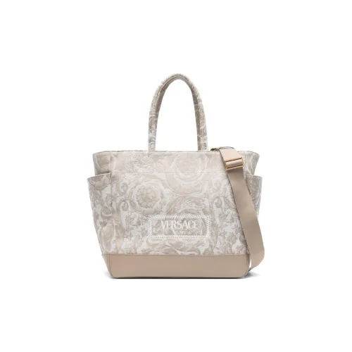 VERSACE Сумка с матом для подгузников из нейлона и хлопка сумка через плечо унисекс песочно-бежевый