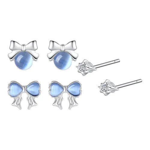 CLARKIA FLOWER Серьги-гвоздики из серебра 925 пробы Женское серебро