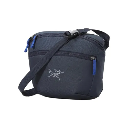 Arcteryx 2,5L Бананка для денег Outdoor Сумка Переработанный полиэстер Сапфирово-черный с Активным цветом Унисекс