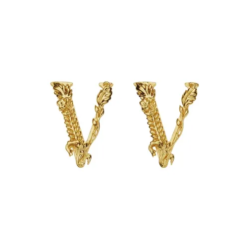 VERSACE Металл Серьги-гвоздики Унисекс Золото