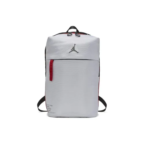 Джордан Полиэстер Компьютерная Сумка для Баскетбола Рюкзак Стандартный Унисекс Белый Серый