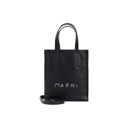 MARNI Museo Телячья кожа Тоут Сумка Сумка для покупок Сумка на плечо Сумка Мини Женская Черная