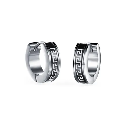 OWO Титановые стальные серьги-гвоздики мужские серебряные