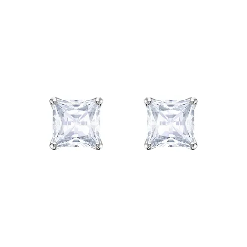 Серьги-гвоздики Swarovski Женские Белые Золотые