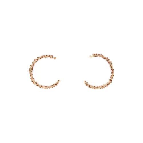 Jacquemus Металлические серьги-гвоздики, бежевые, унисекс