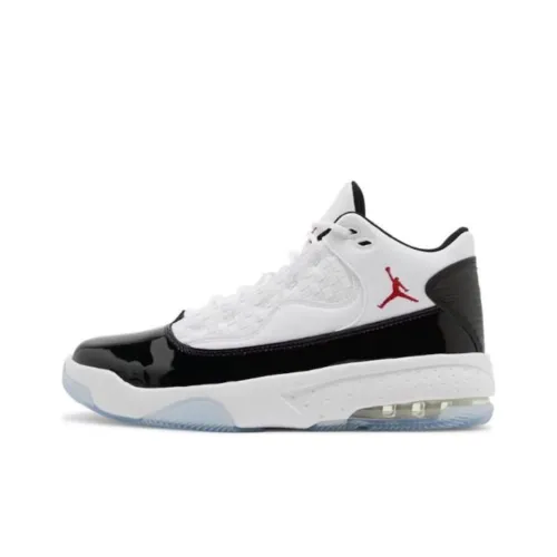 Jordan Max Aura 2 Винтажные баскетбольные кроссовки High Топ Белый черный Мужской