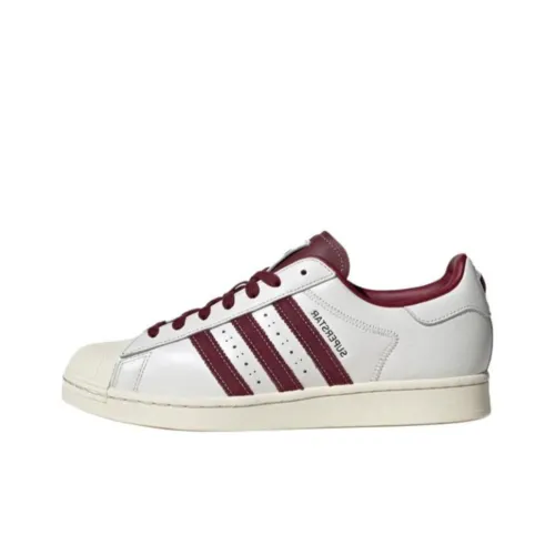Adidas Originals SUPERSTAR Low-Top Скейтборд Кроссовки Унисекс Белый Красный