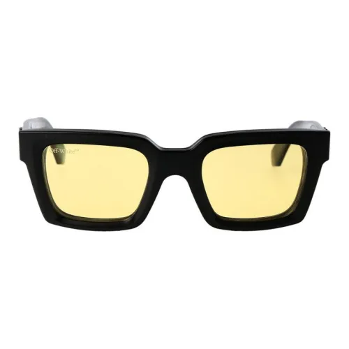 OFF Белый Квадратные Солнцезащитные очки Унисекс Черный