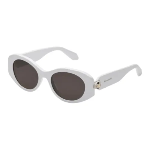 BVLGARI Ацетатная пластина Рамка OVAL SUNGLASSES Женские Белые