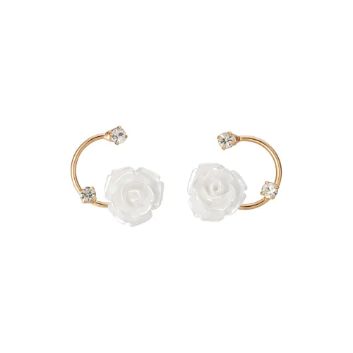 VIVIWELL S925 Серебро Серьги-гвоздики Розово-золотые Женские