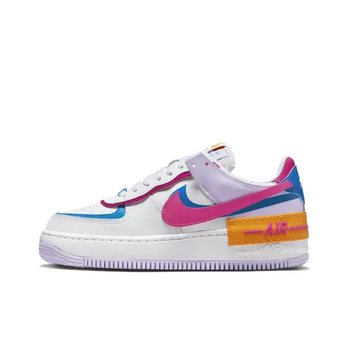 Nike Air Force 1 Shadow Slip-resistant Low Top Скейтборд Кроссовки Женские Белые Розовые Синие