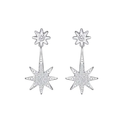 Swarovski Белое золото с покрытием Серьги-гвоздики Женские