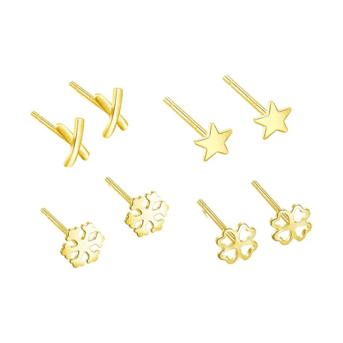 West Island Сплав Серьги-гвоздики Золотой Женские