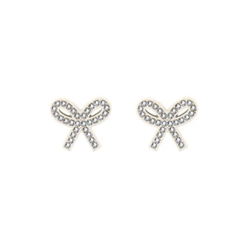 West Island Синтетический Кубический Цирконий/Стразы Серьги-гвоздики Белый Женские