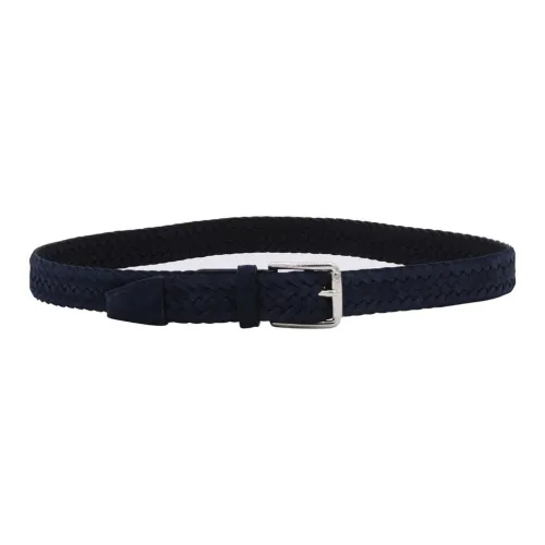 TOD'S Ткани вязаные Дизайн Шпилька Ремень Мужской Синий Ширина 2,5CM