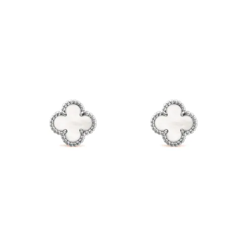 Van Cleef Arpels Серьги-гвоздики из белого золота унисекс белый золото