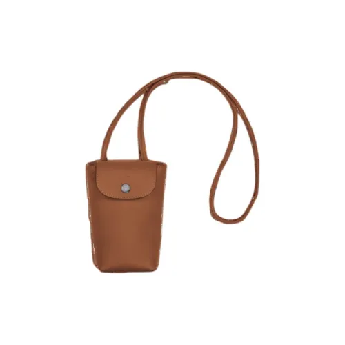 LONGCHAMP Le Pliage Xtra Коровья кожа Одно плечо Через плечо Чехол для телефона Женские Коньячный бренди