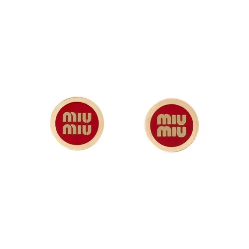MIU MIU Металл Серьги-гвоздики Женские Красный